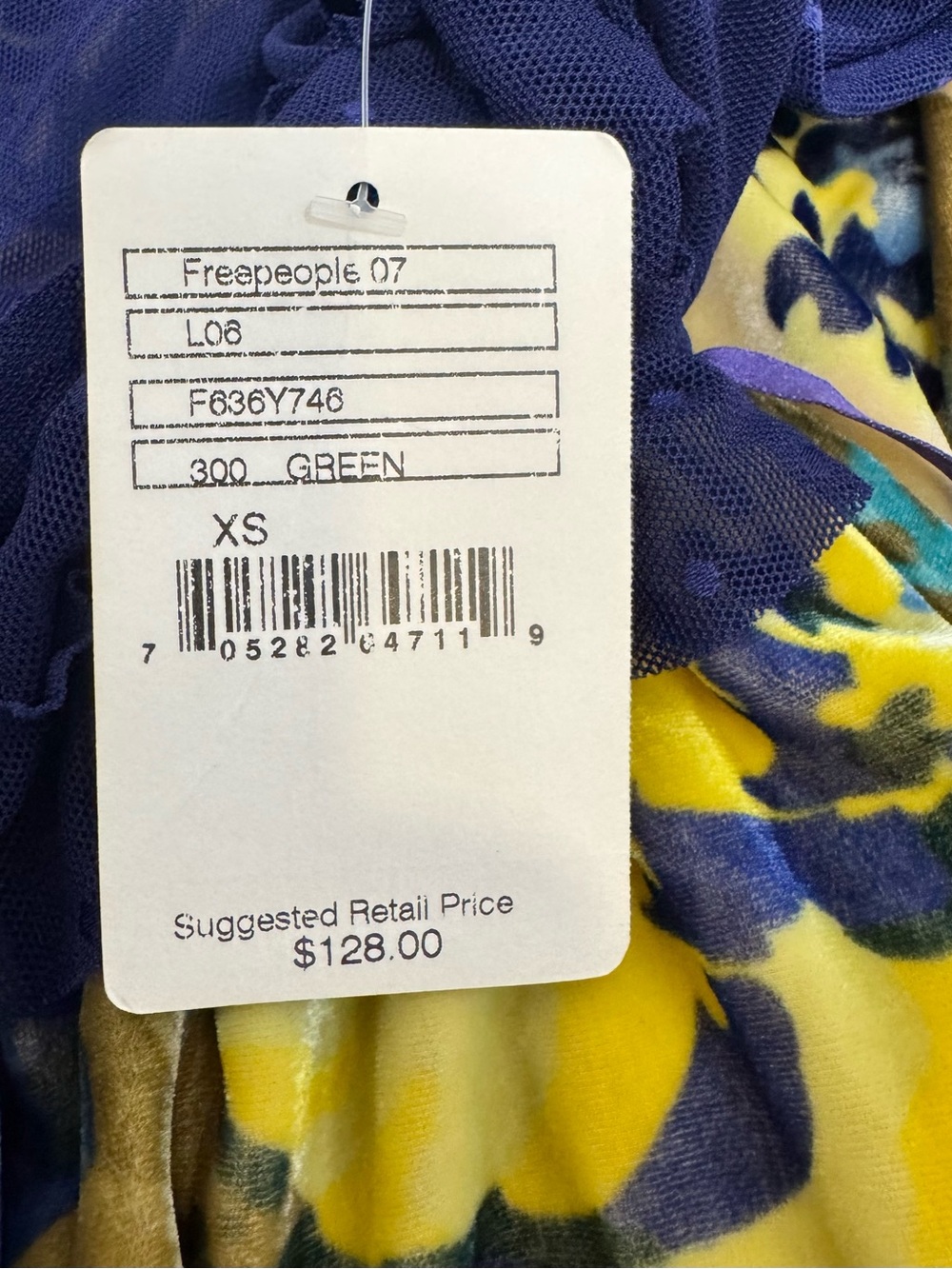 Free People NWT Floral Silk Blend Ruffle Dress XS $128 - Picture 8 of 9